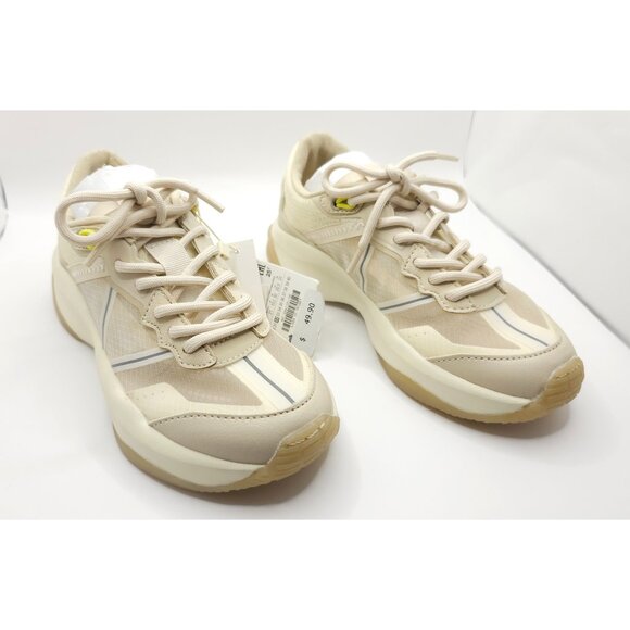 ZARA Beige White Translucent Mesh Trainer Sneakers w/ Memory Foam NWT US1 EU32 - Picture 2 of 12